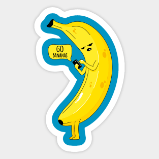 Banana with phone Sticker